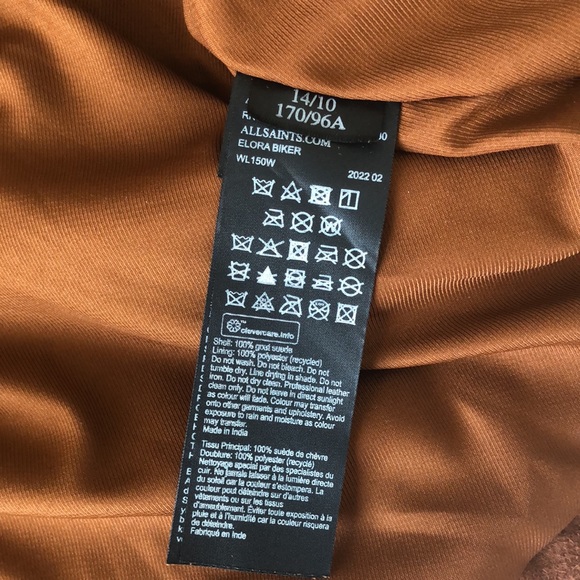 All Saints Elora Suede Biker Jacket (Size 10) NWT - Picture 11 of 13